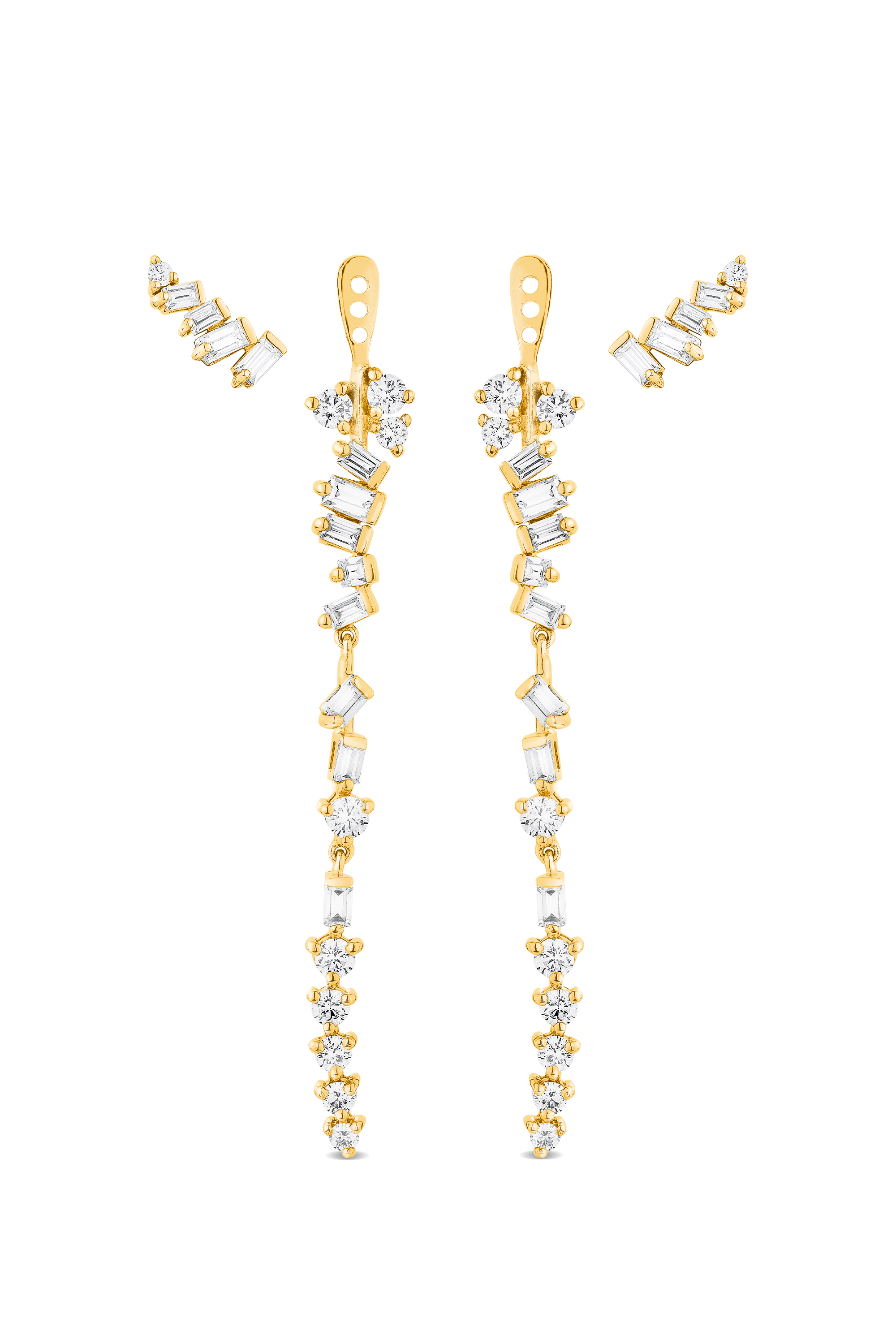 Baguette Drop Earrings