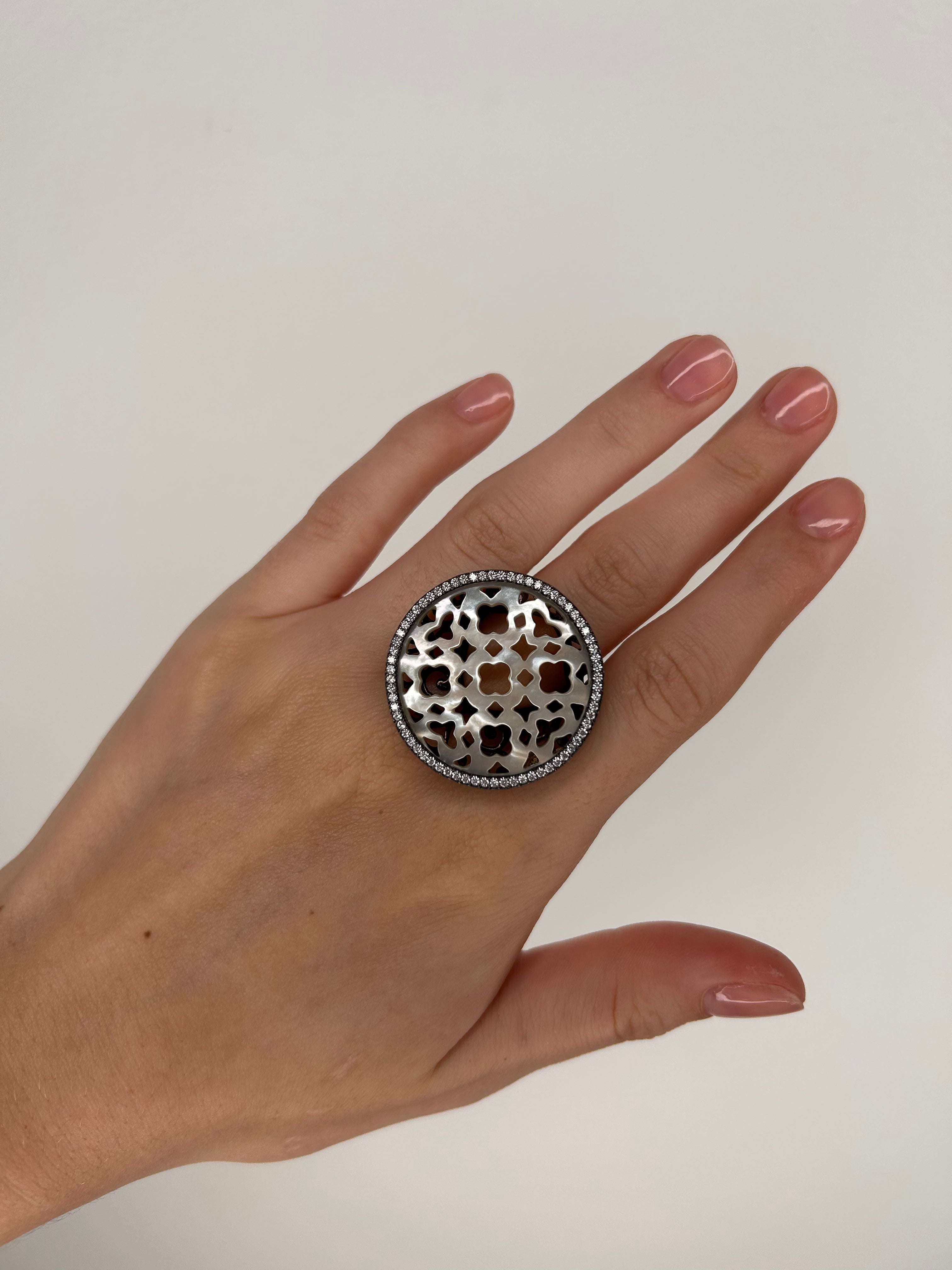 Alchemy Pearl Pave Ring