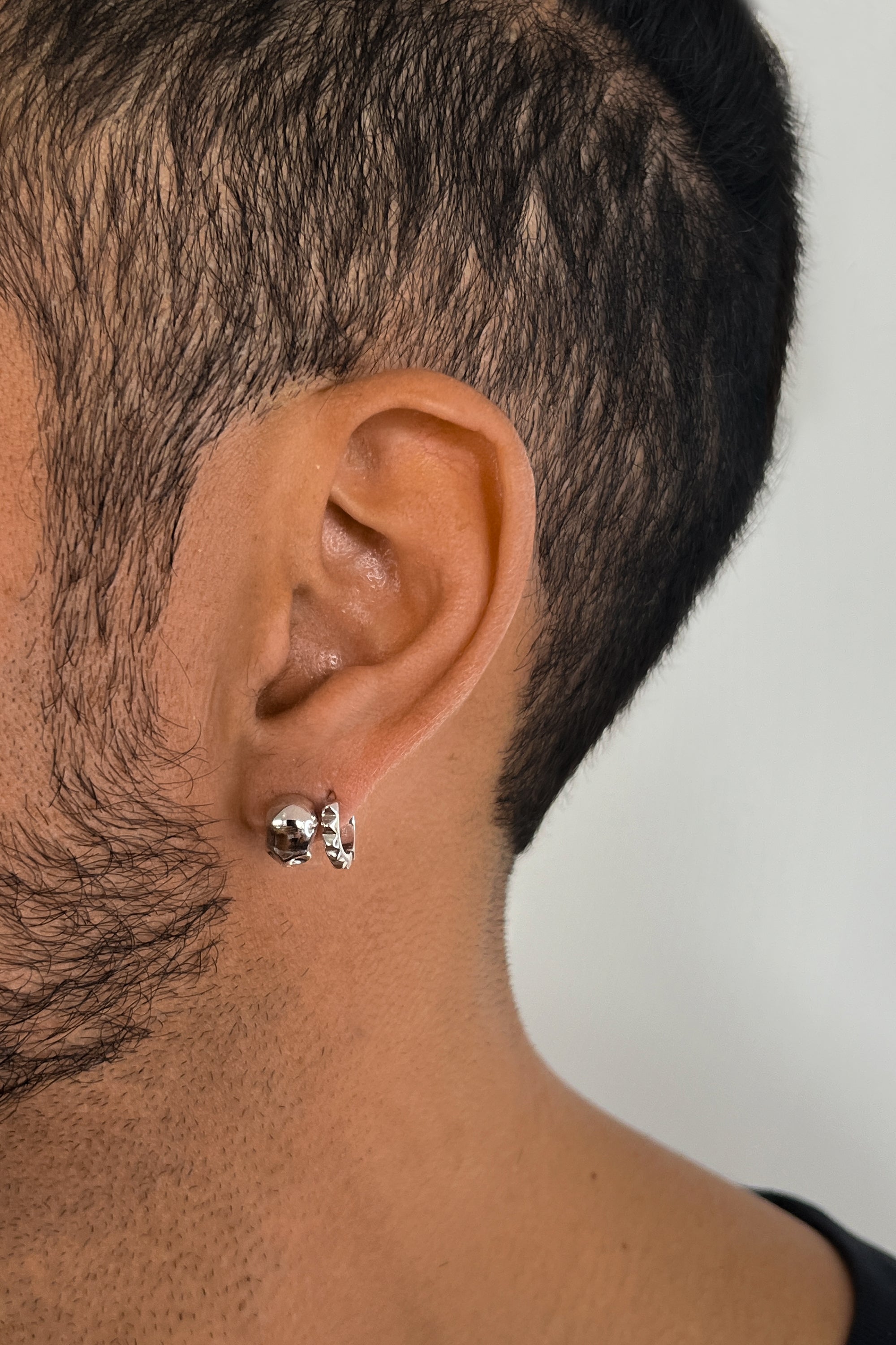 Honeycomb Huggie Earrings