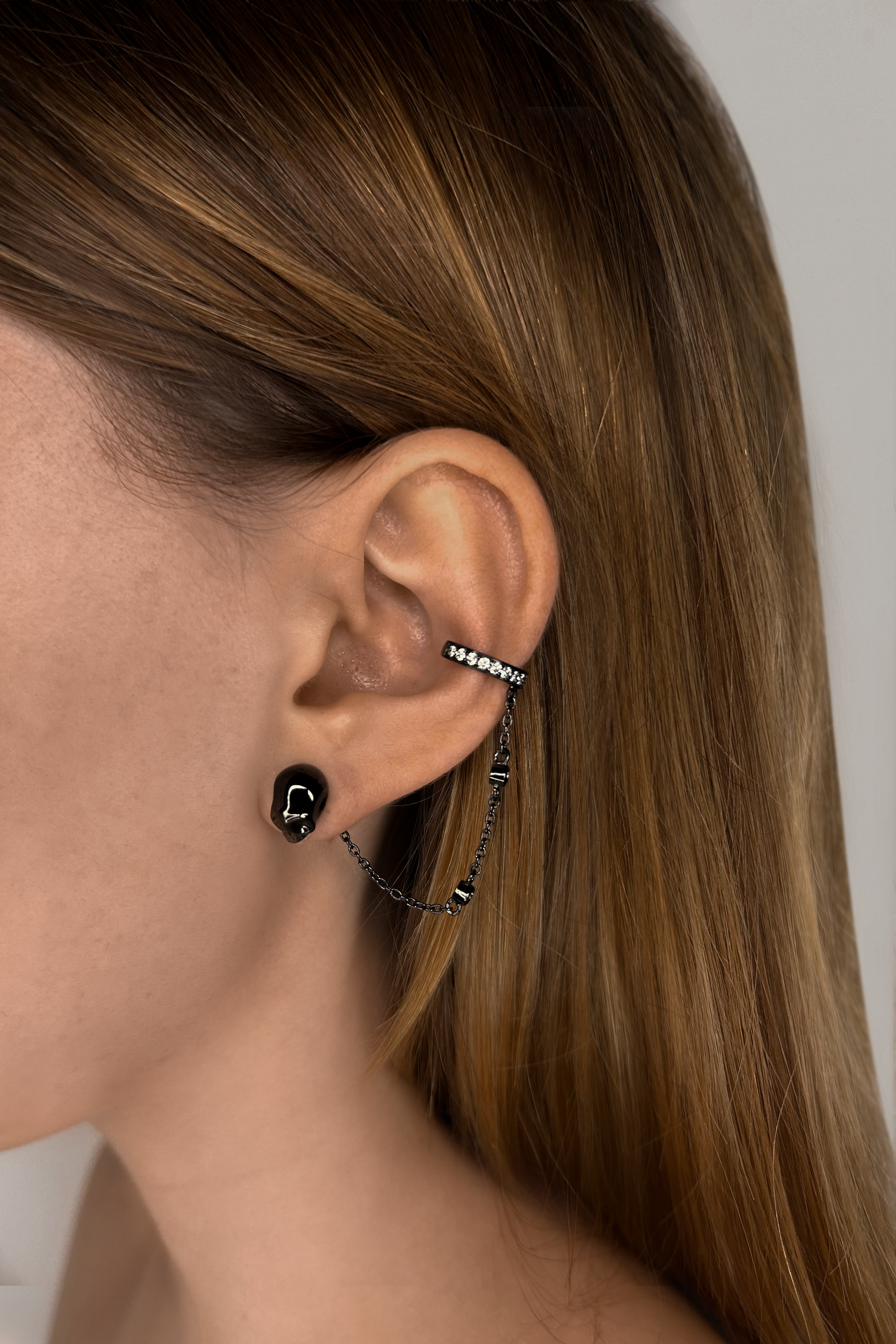 Peace Stud Ear Cuff Set