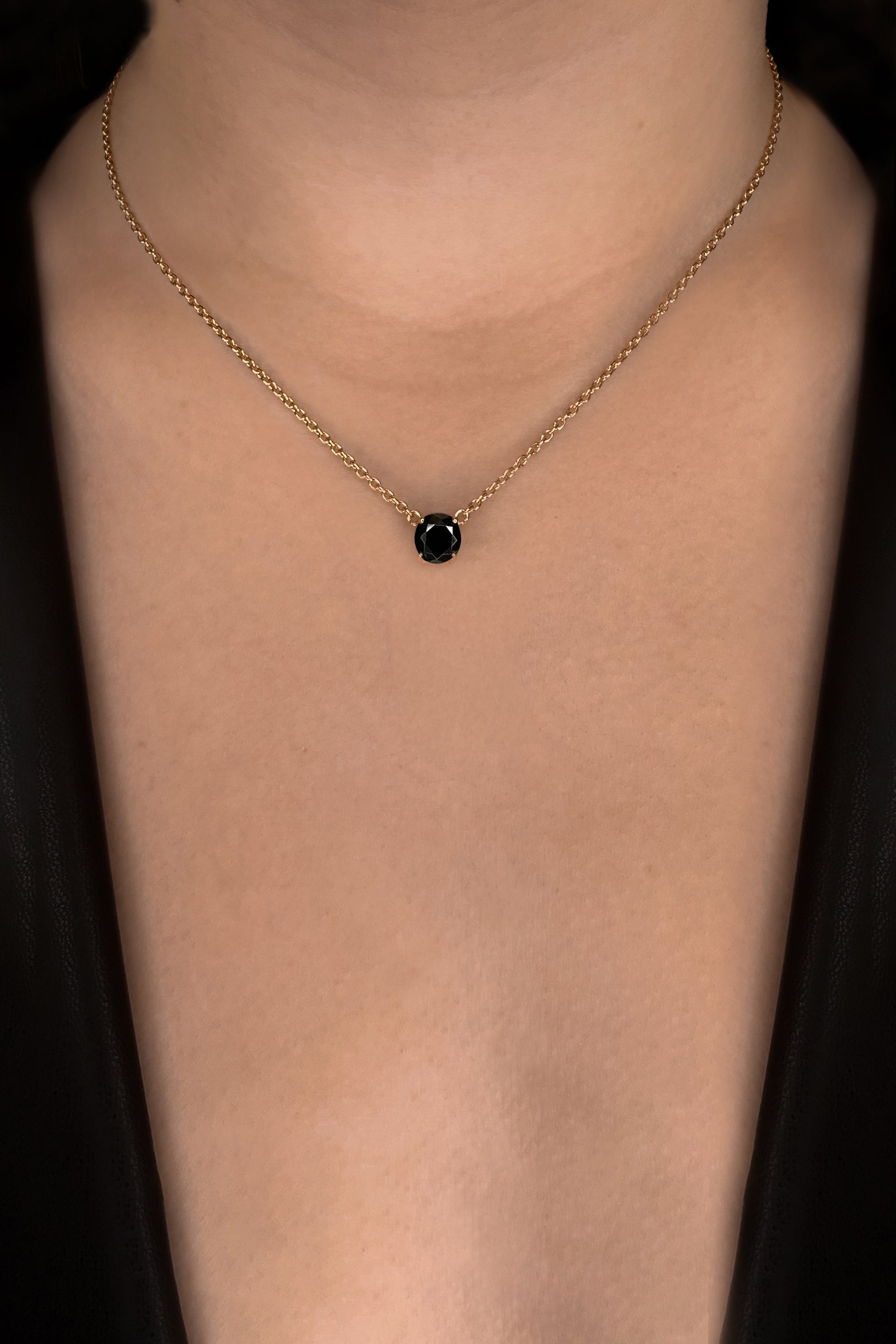 Raw Solitaire Necklace