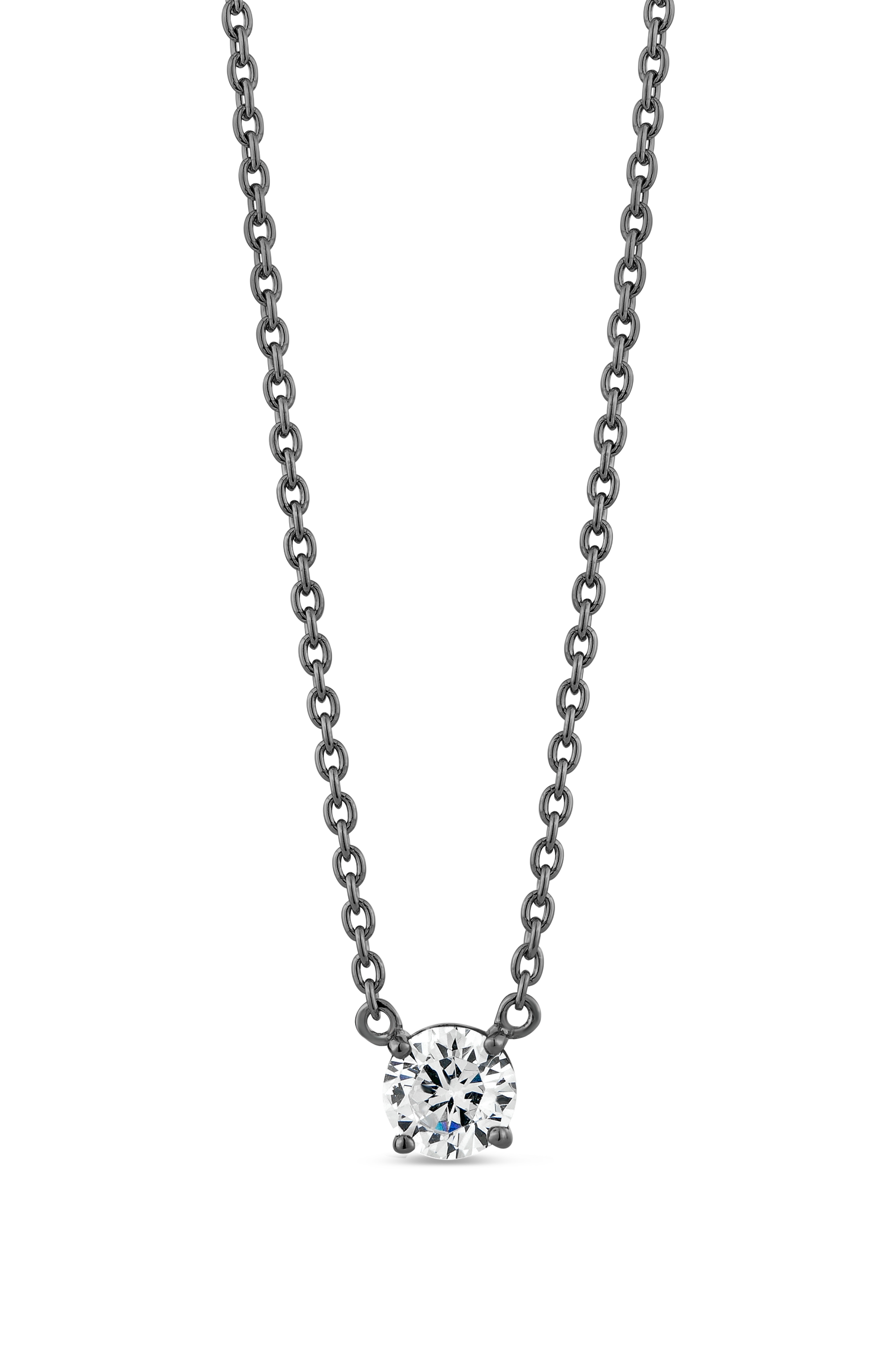 Raw Solitaire Necklace