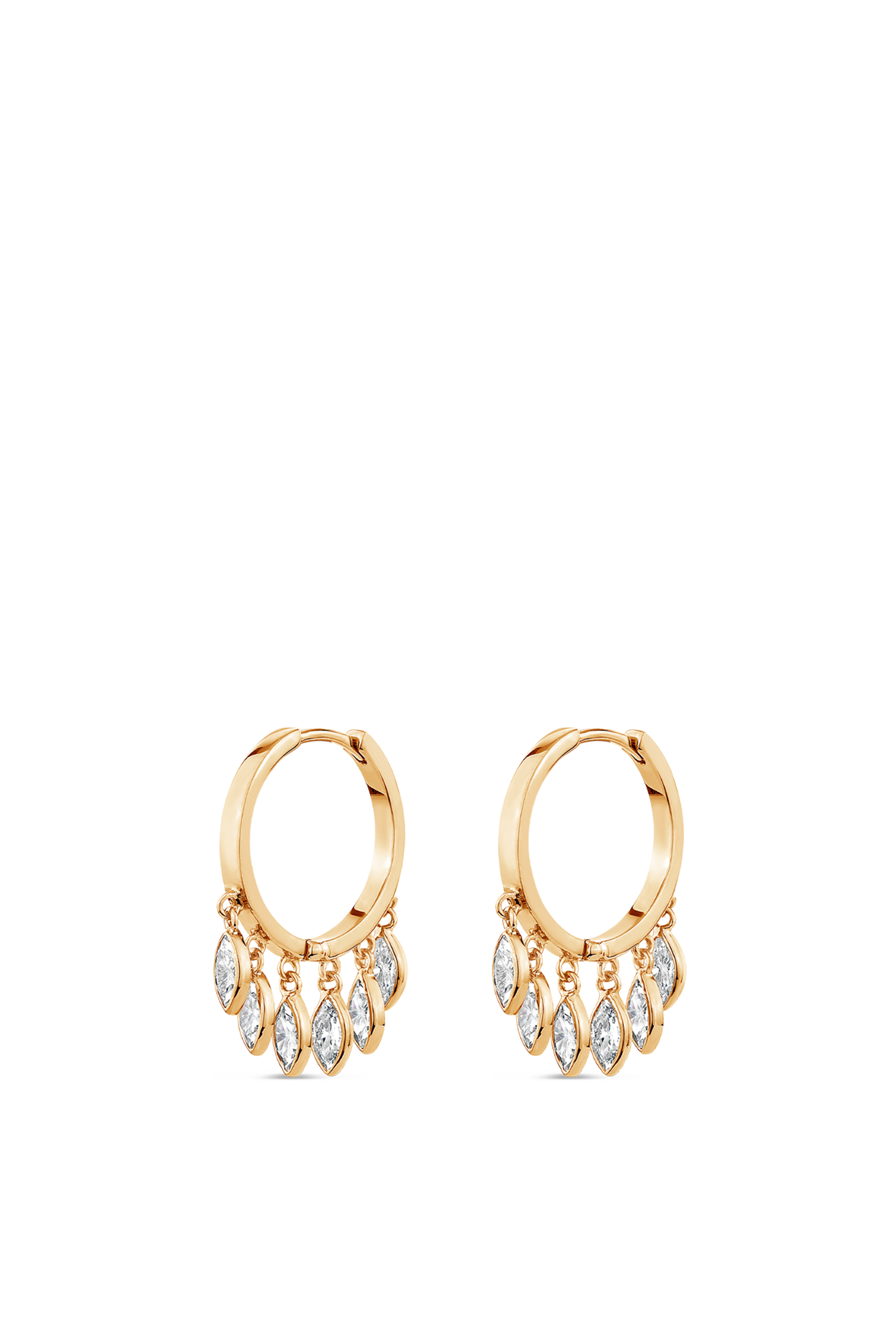 Natural Drop Huggie Earrings