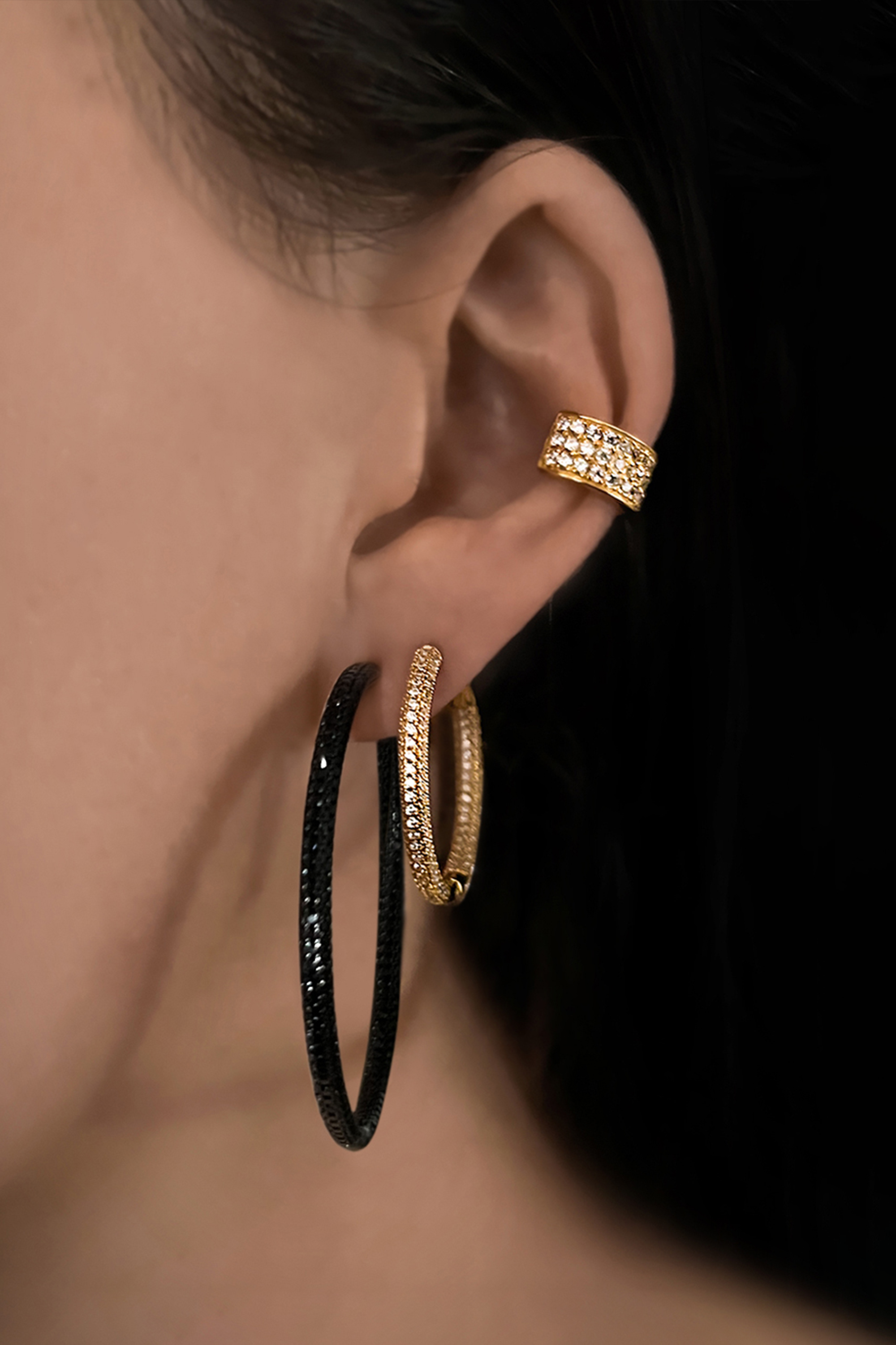 Pursuit Pave Hoops Petite