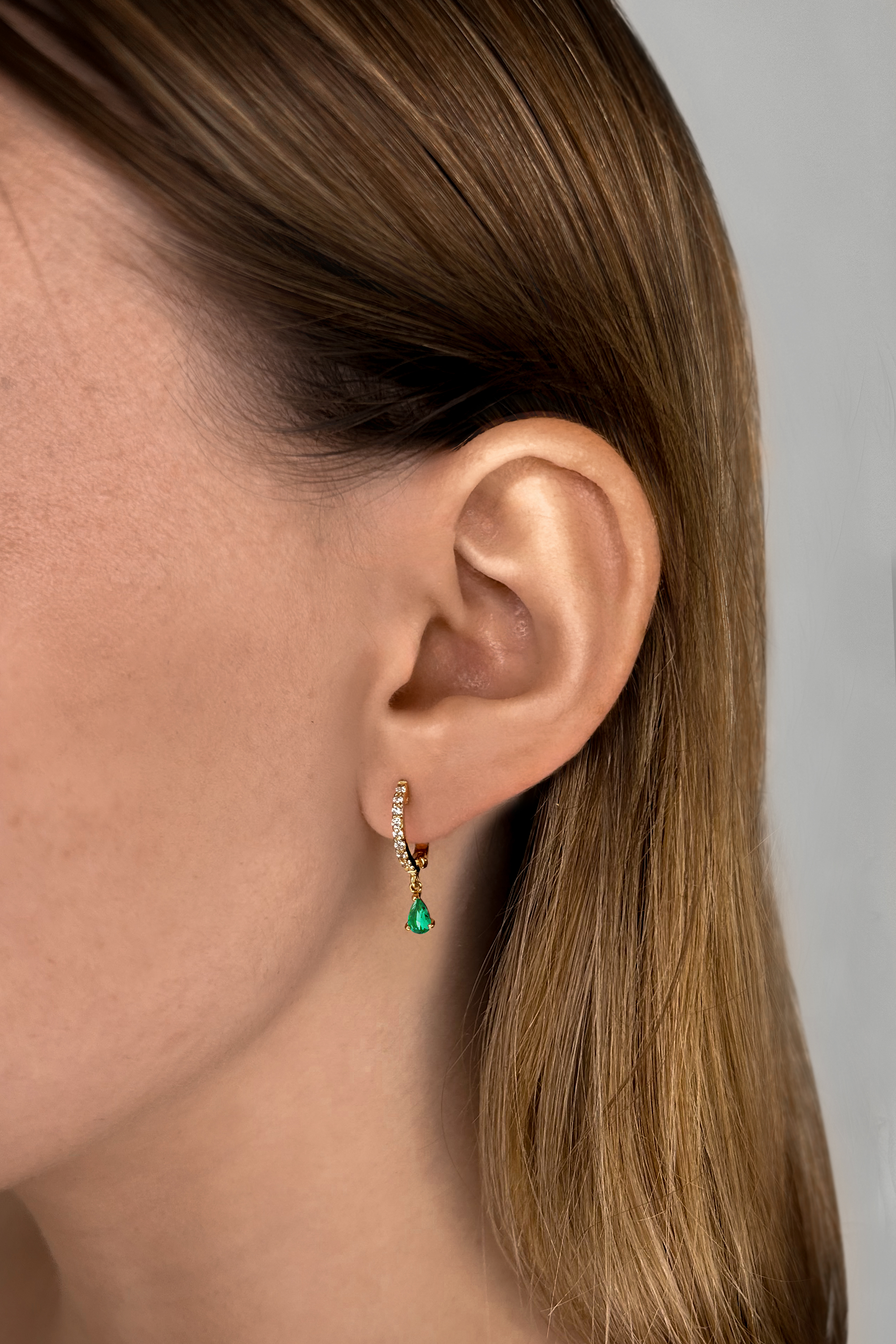 Pure Drop Huggie Earrings