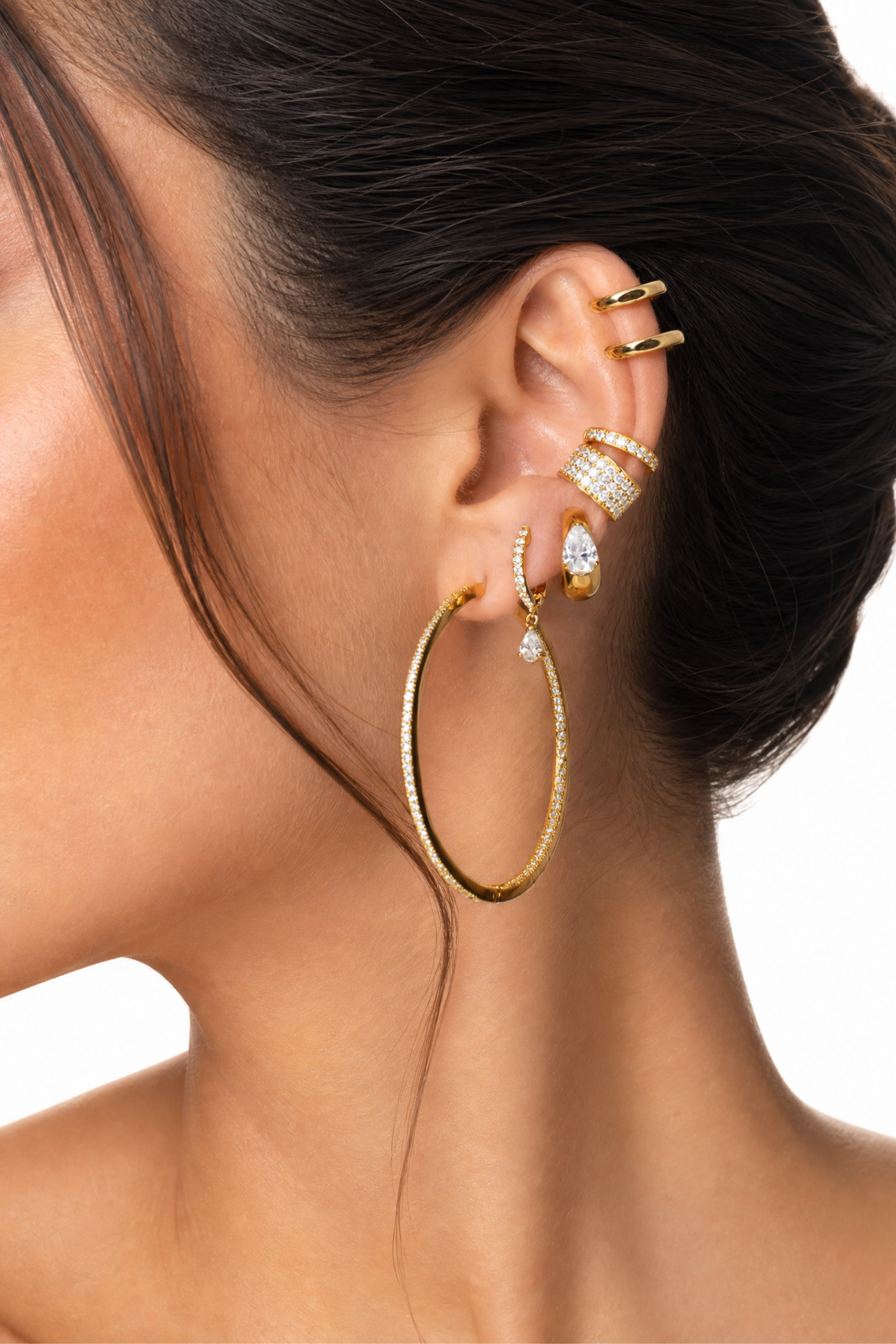Pure Drop Huggie Earrings