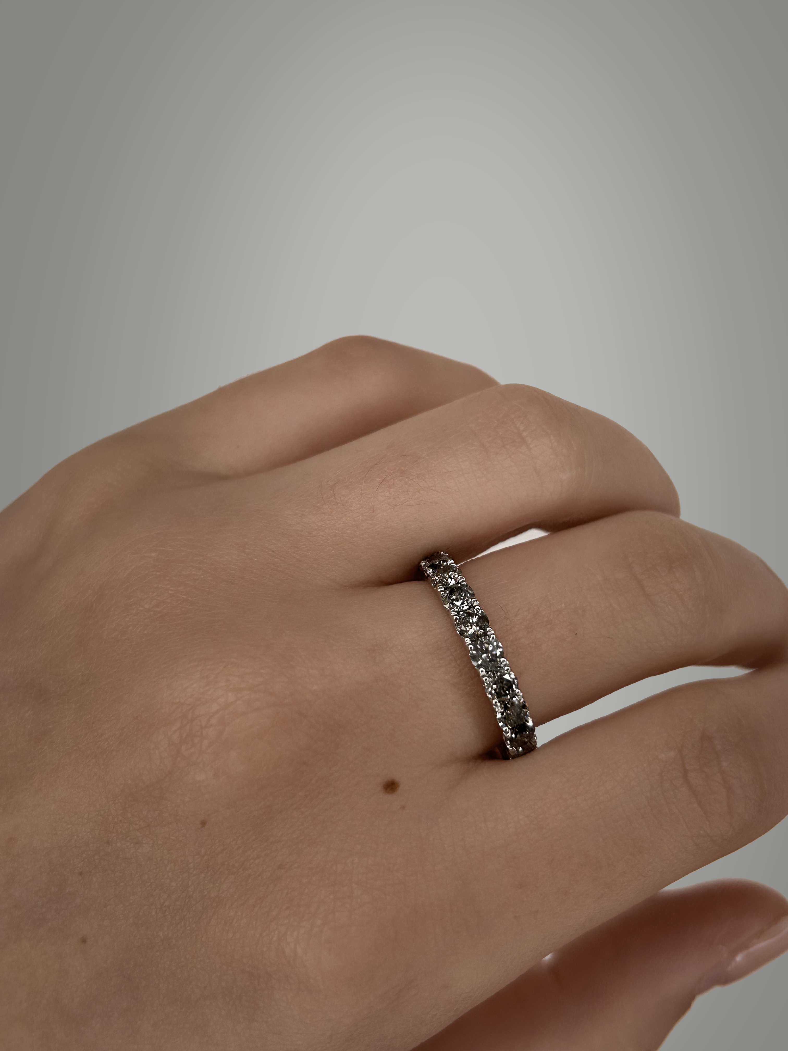 Natural Grey Diamond Ring