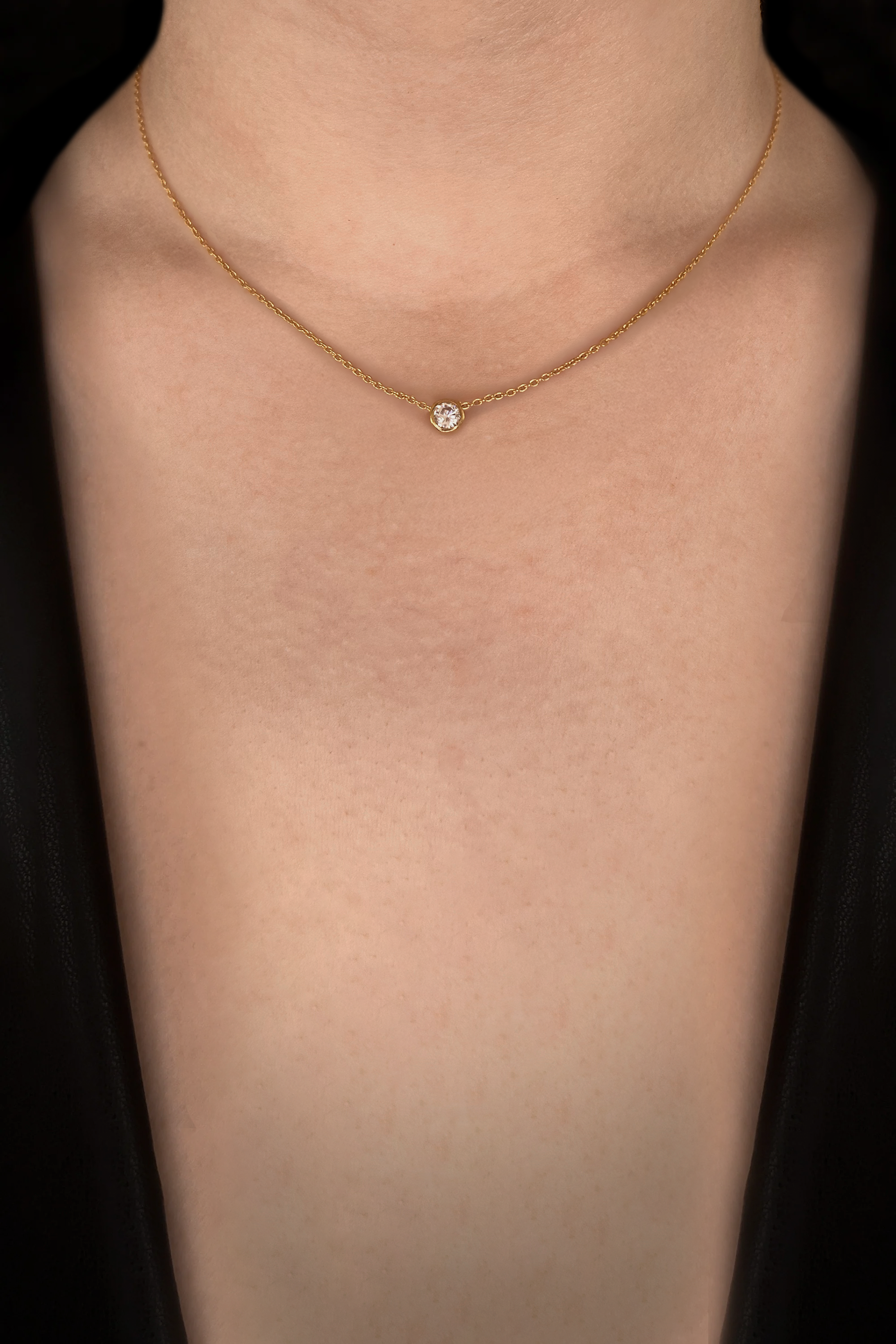 Raw Solitaire Necklace