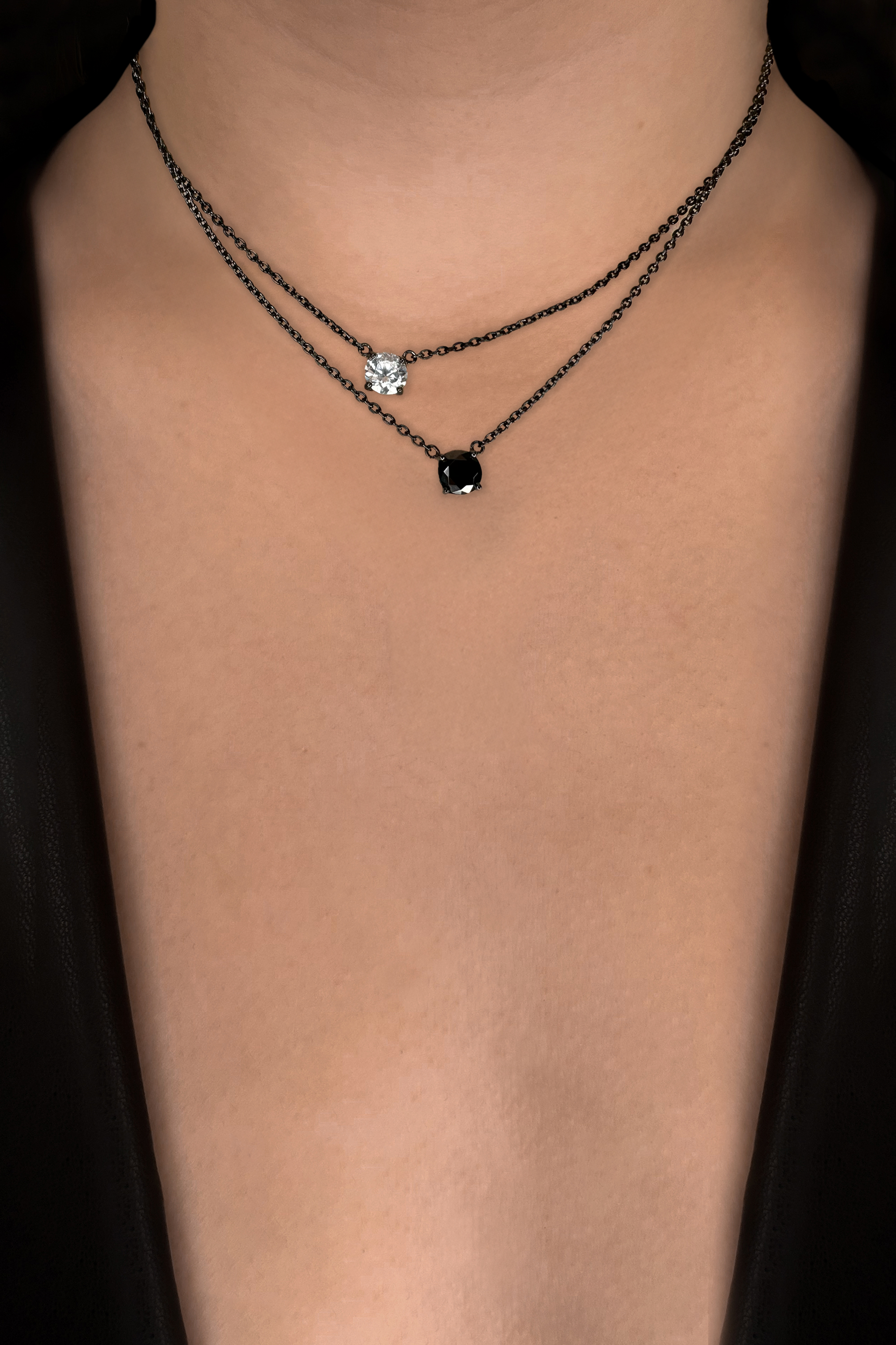 Raw Solitaire Necklace