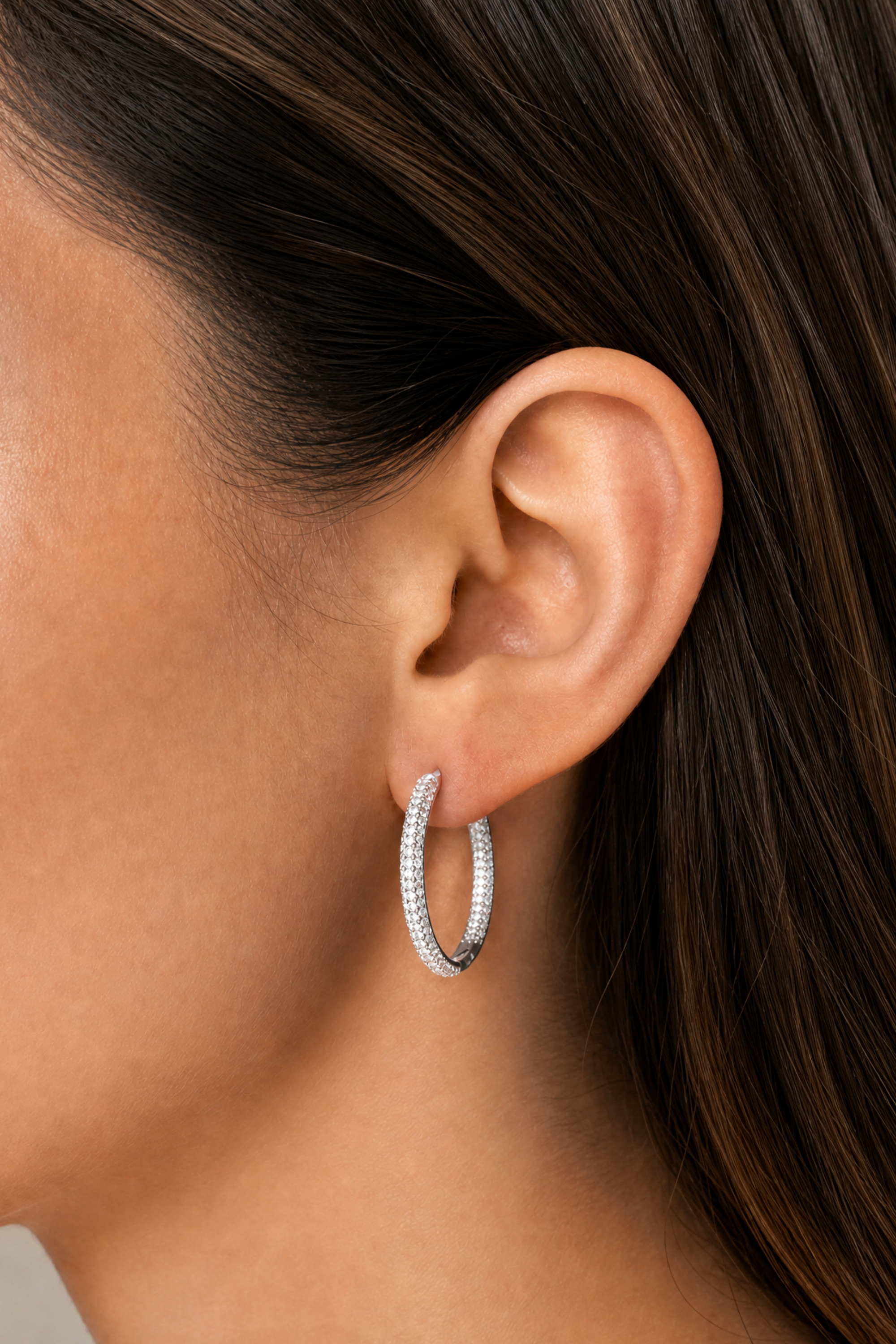 Pursuit Pave Hoops Petite