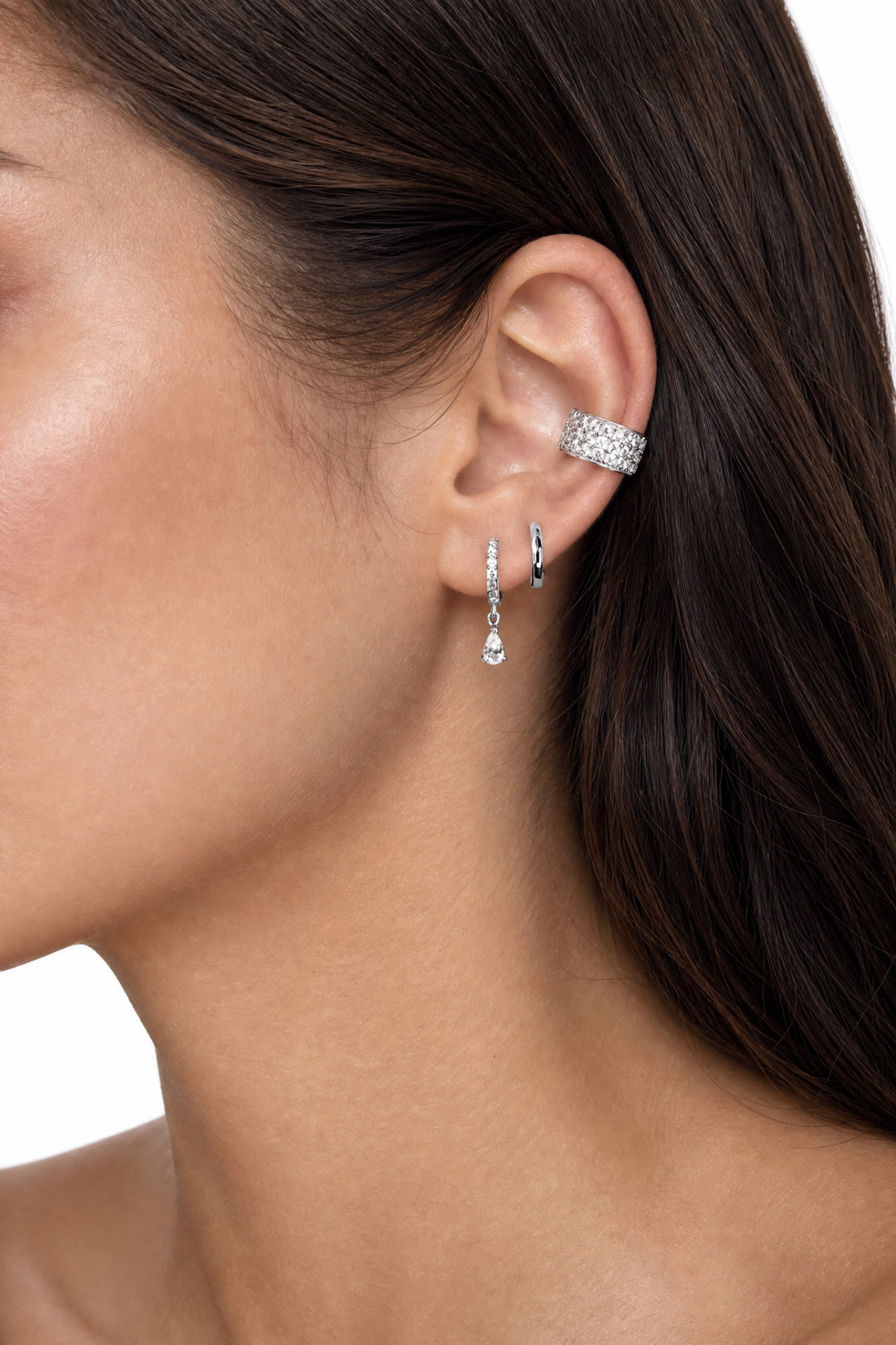 Pure Drop Huggie Earrings