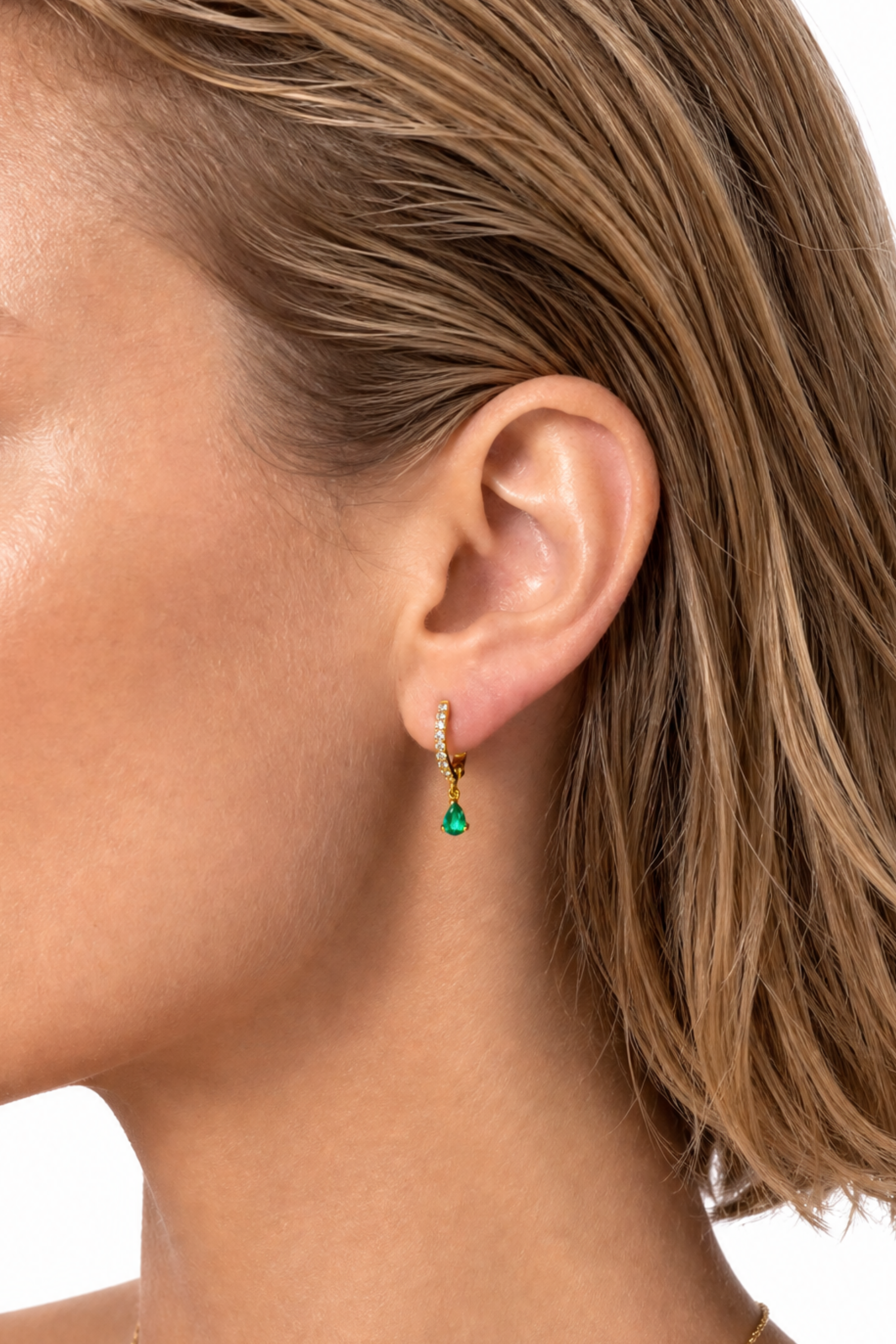 Pure Drop Huggie Earrings