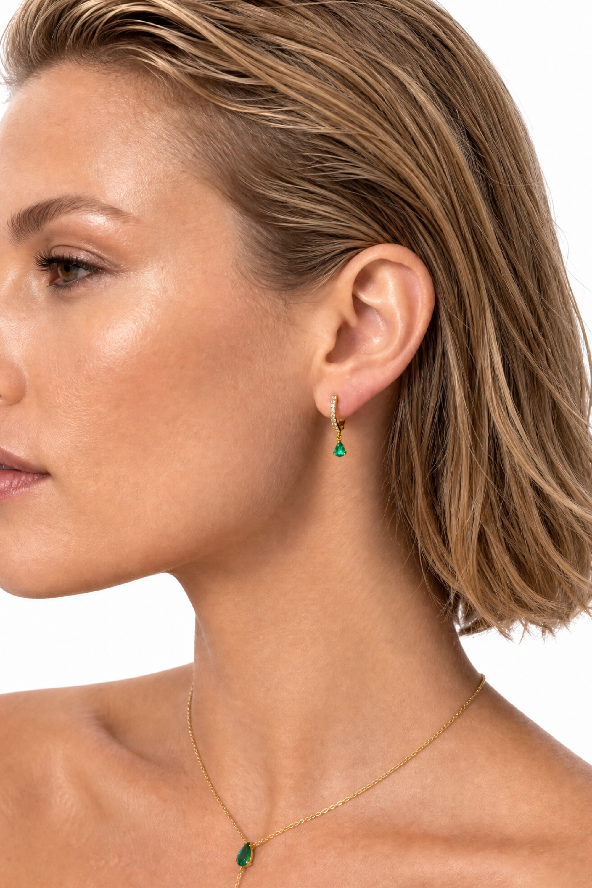 Pure Drop Huggie Earrings