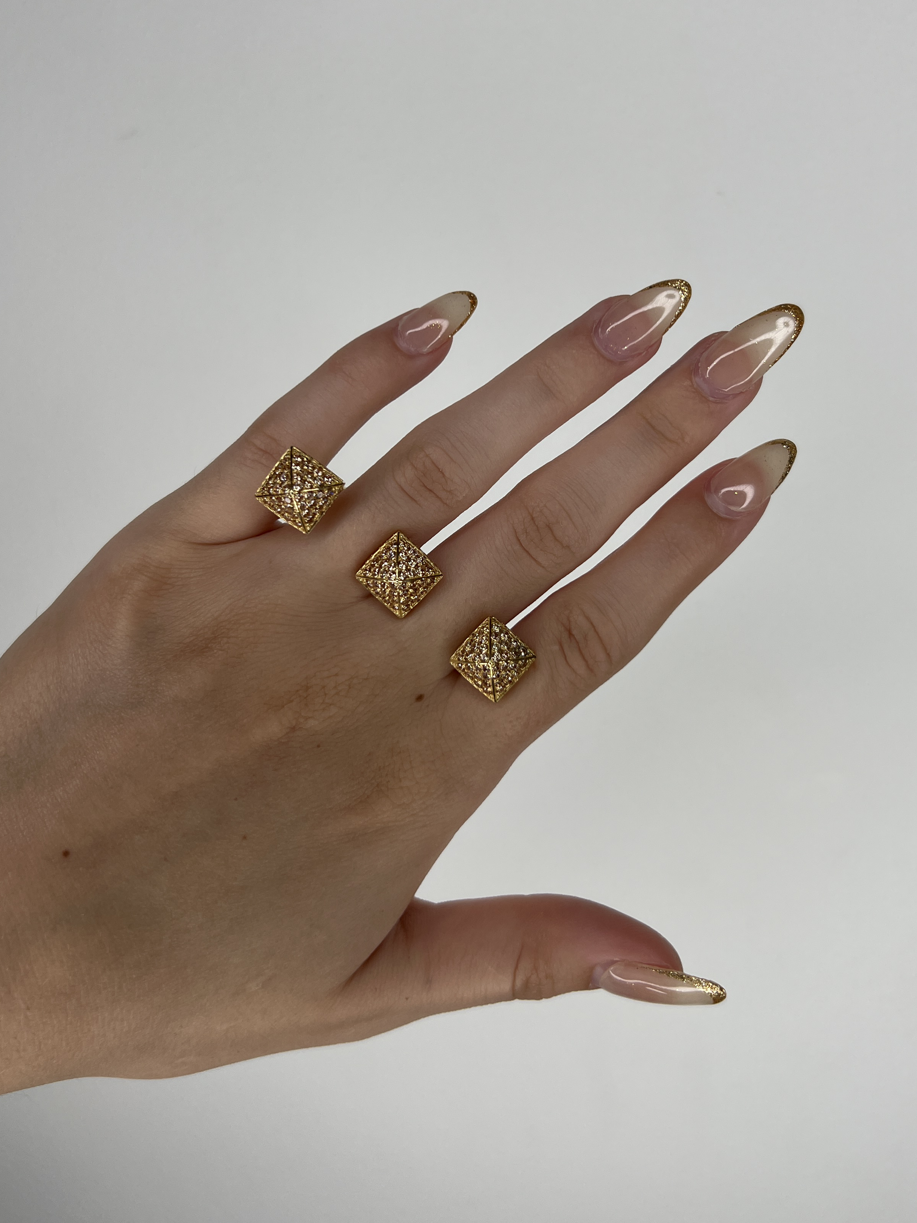 Pyramid Double Ring